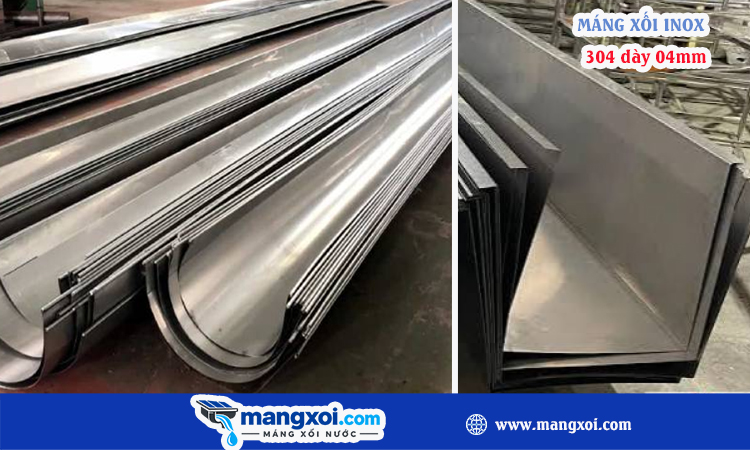 Máng xối inox 304 dày 0.4mm