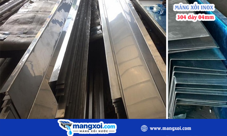Máng xối inox 304 dày 0.4mm